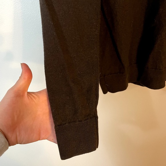 Alpha Studio 100% Wool Brown Knit Sweater Men's Size Medium - Picture 6 of 10